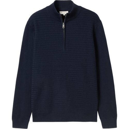 Tom Tailor Structure mis knit troyer navy