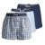 BOSS Black Blauw 3P Woven Boxer 10255001 01 50505677/465