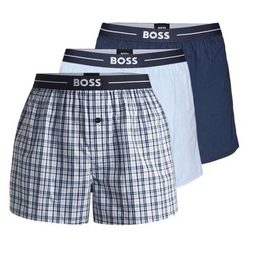 BOSS Black Blauw 3P Woven Boxer 10255001 01 50505677/465