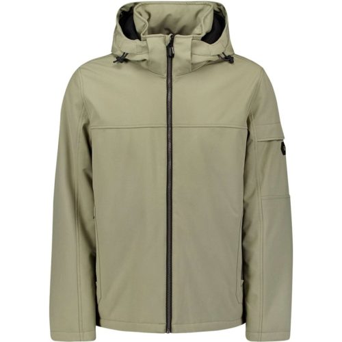 No Excess Jacket short fit hooded softshell s smoke