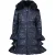 Le Chic Meisjes winterjas ruffel aop bouquet navy