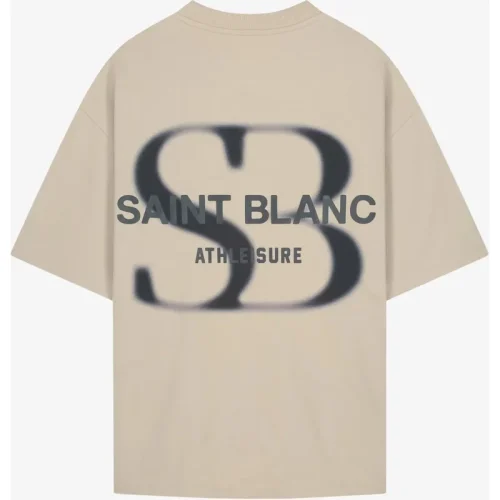 Saint Blanc Heren shirt blurr taupe