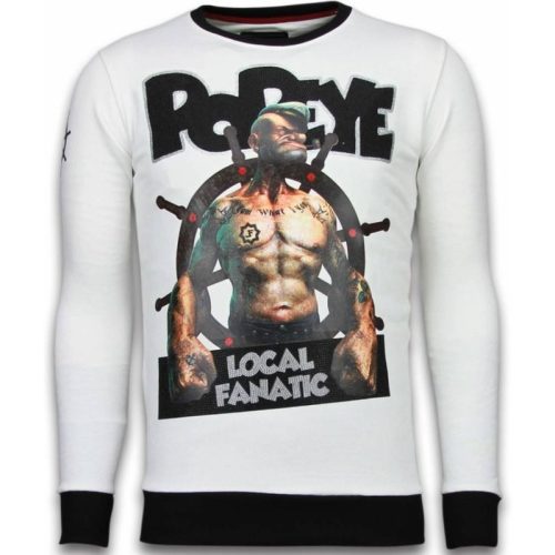 Local Fanatic Popeye rhinestone sweater