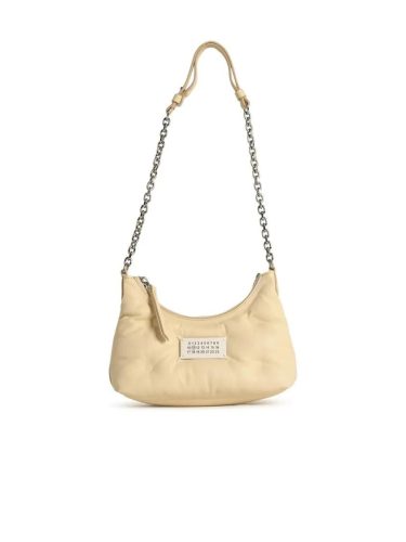 Maison Margiela Shoppers – Small ‘Hobo’ Ivory Leather Bag in beige