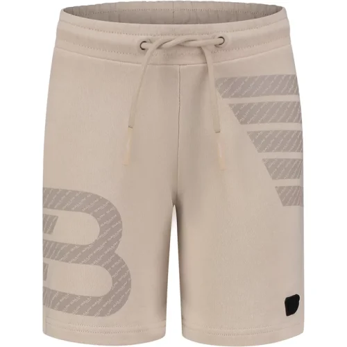 Ballin Amsterdam Jongens korte joggingbroek double icon logo