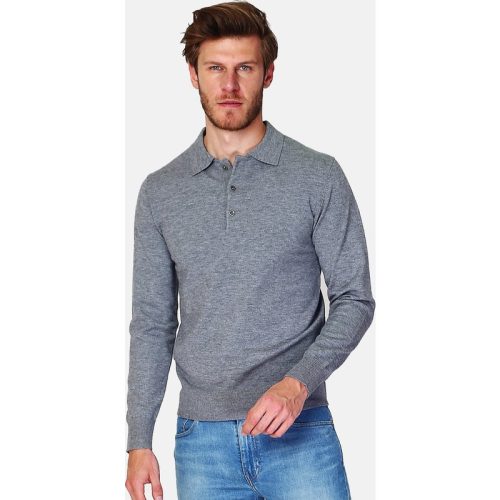 William de Faye Longsleeve polo grey