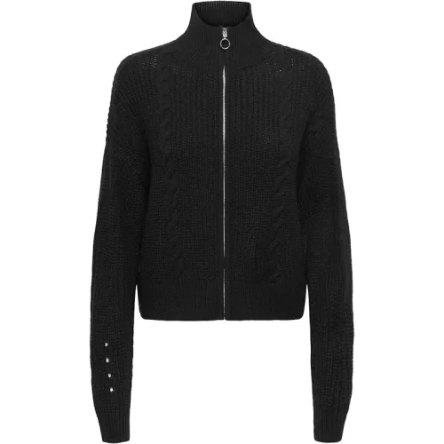 Jacqueline de Yong Justy ice l/s short zip cardigan