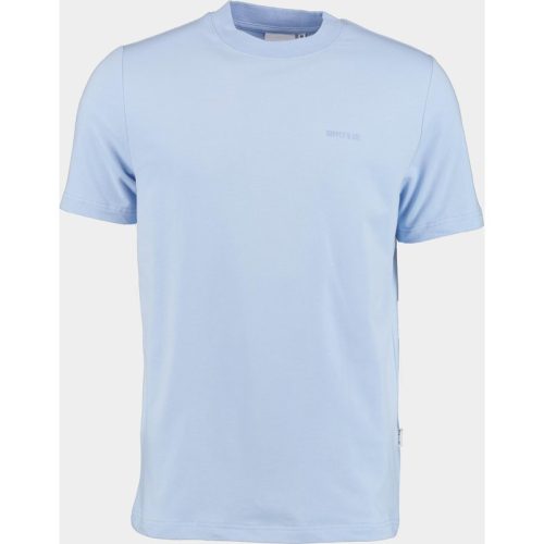 Bos Bright Blue Supply & co. t-shirt korte mouw lungo tee with chestlogo 24108lu16/210 light blue