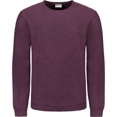 No Excess Pullover crewneck garment dyed + st aubergine