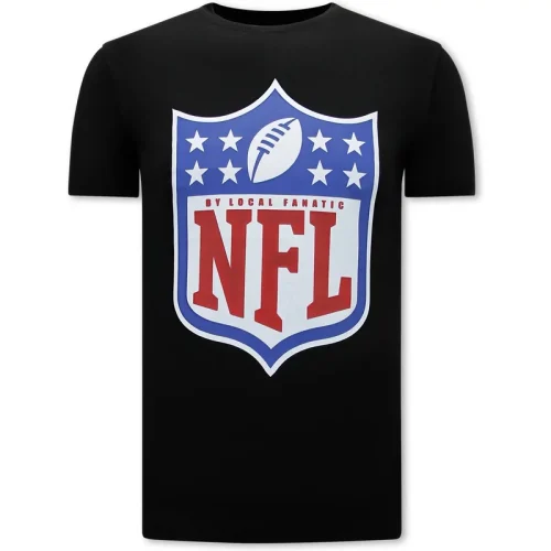 Local Fanatic Nfl shield team print t-shirt