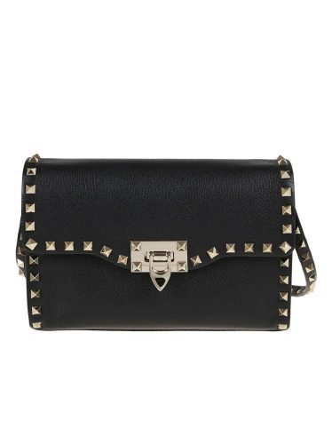 VALENTINO Shoppers – Small Shoulder Bag Rockstud in zwart