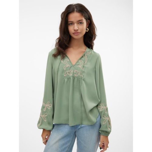 Vero Moda Vmnora ls top wvn olijf