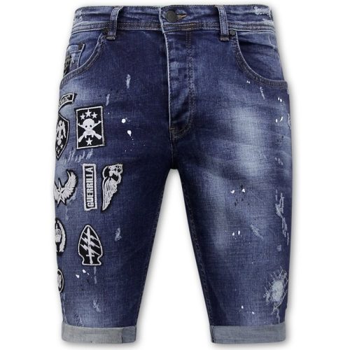 Local Fanatic Korte broek slim fit met patches 1018