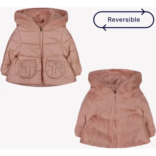 Mayoral Baby meisjes winterjas reversible roze