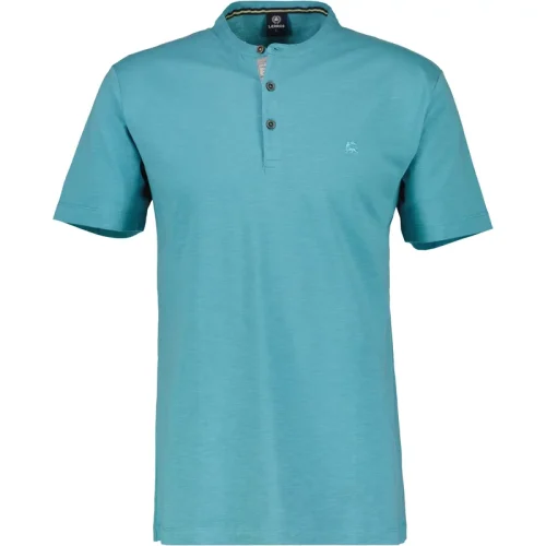 Lerros Heren shirt 23339081 418 light turquoise tonic