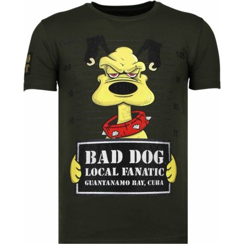 Local Fanatic Bad dog rhinestone t-shirt