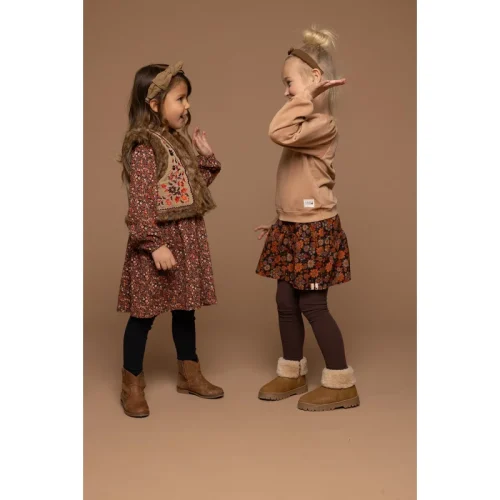 Looxs Revolution Gilet borduursels imitatie bont voor meisjes in de kleur