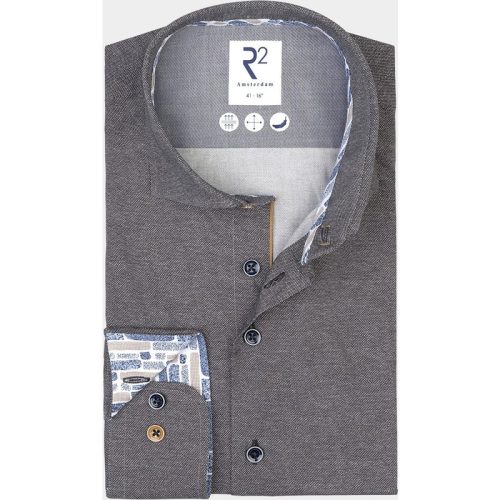 R2 Amsterdam Casual hemd lange mouw printed dobby 126.wsp.038/025