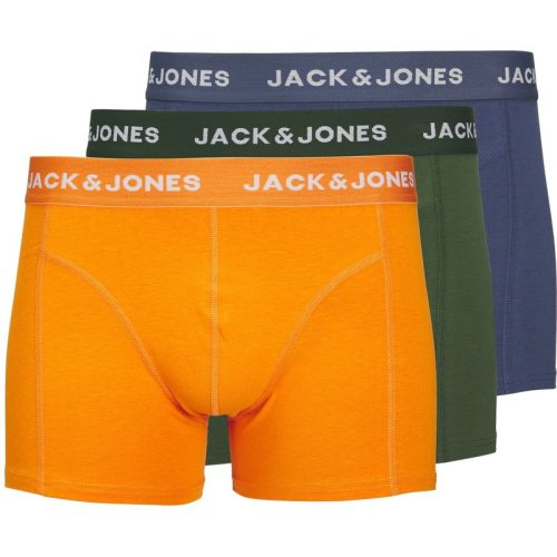 Jack & Jones Heren boxershorts trunks jackex oranje/groen/blauw 3-pack