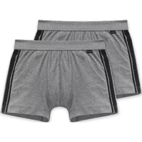 Schiesser Cotton stretch shorts 2-pack grijs