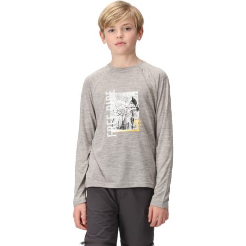 Regatta Burnlee cycling marl t-shirt met lange mouwen voor kinderen/kinderen