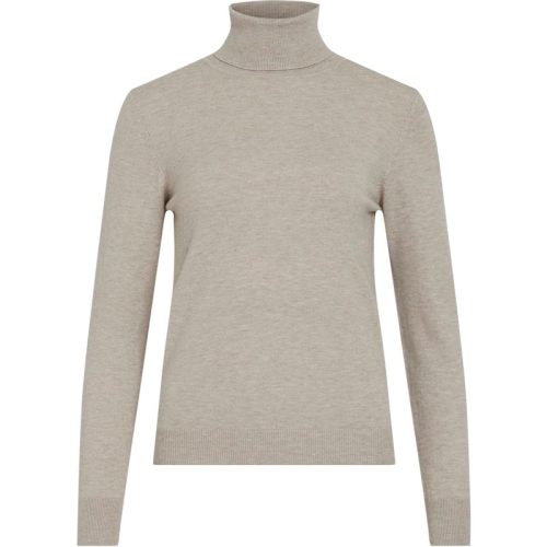 Vila vicomfy l/s roll-neck knit top/pb 14097994 natural melange