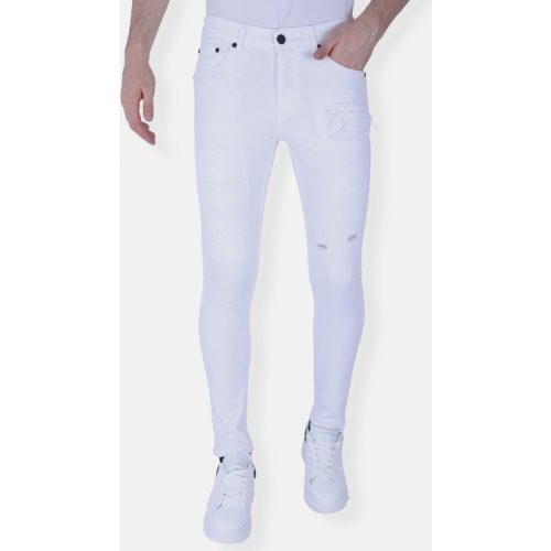 Local Fanatic Te slim fit jeans met scheuren 1090