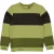 Levv Jongens sweater alwin aop olive light stripe