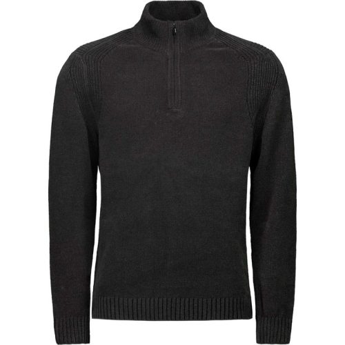 No Excess Pullover half zipper chenille black