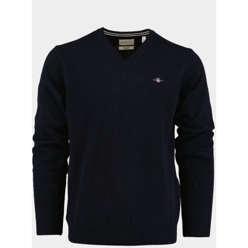 Gant Pullover Blauw Superfine Lambswool V-Neck 87212/410