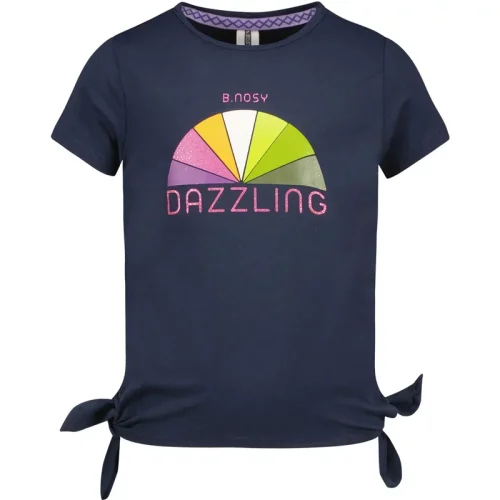 B.Nosy Meisjes t-shirt met 2 knopen dazzling navy