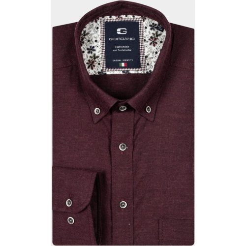 Giordano Casual hemd lange mouw Rood Brando, LS Button Down Two-T 427001/30