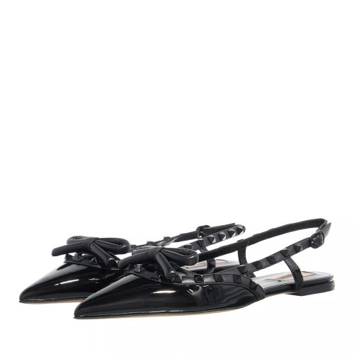 Valentino Garavani Loafers – Rockstud Bow T.05 Ballerina in zwart