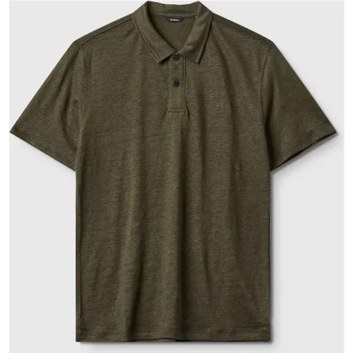 Gabba Duke linen polo 10806 forest night