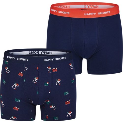 Happy Shorts Heren boxershorts kerst print 2-pack hohoho