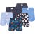 Phil & Co Geweven wijde boxershorts heren 6-pack multipack met print