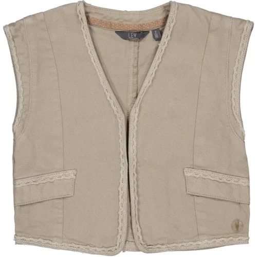 Levv Meisjes gilet misal taupe