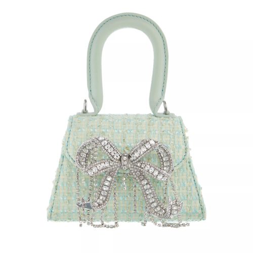 self-portrait Satchels – Boucle Micro Bow Bag in groen