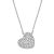 Fossil Kettingen – Sadie Glitz Heart Stainless Steel Pendant Necklace in silver