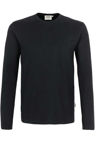 HAKRO 278 Body Fit Longsleeve zwart, Effen