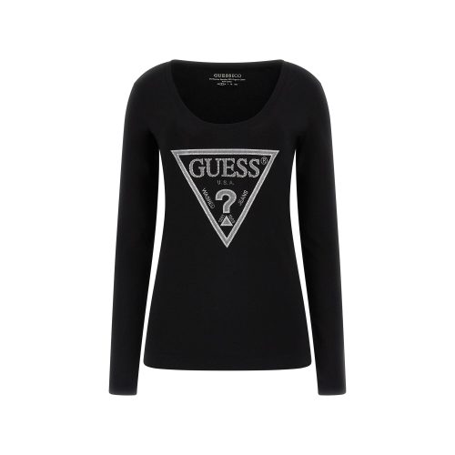 Dames-T-shirt met lange mouwen Guess Shiny Triangle