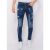 Local Fanatic Men’s paint splatter stonewashed jeans slim fit