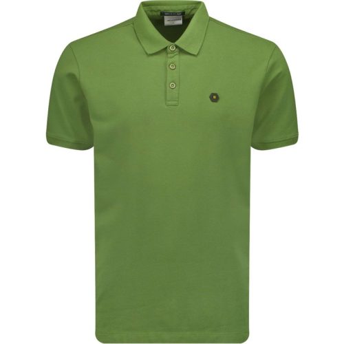 No Excess Polo korte mouw pique garment dyed green