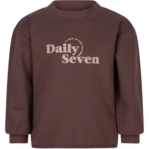 DAILY 7 Meisjes sweater colneck dark mauve