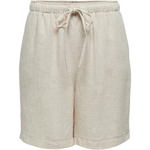 Only Onlsiesta mw pull-up linen bl short beige