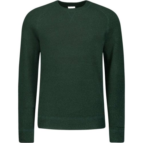 No Excess Pullover crewneck melange with wool dark green