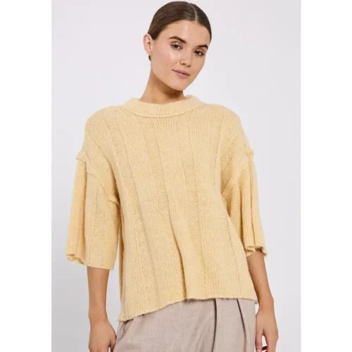 Norr Fuscia rib knit –