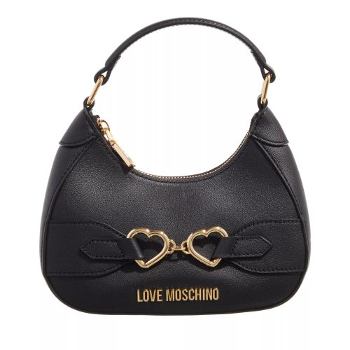 Love Moschino Hobo bags – Double Heart Mini Hobo in zwart