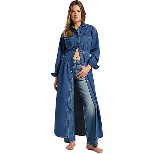 Lee Belted western dress blue fusion