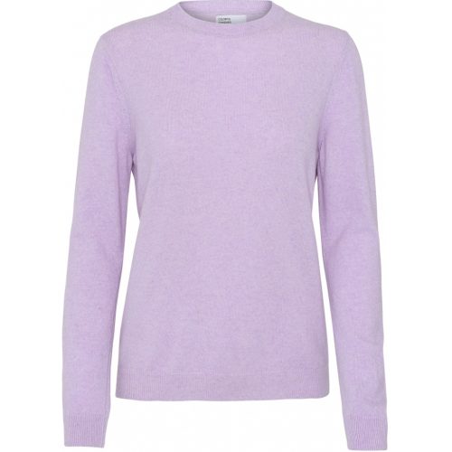 Damestrui met Ronde Hals in wol Colorful Standard Light Merino Soft Lavender